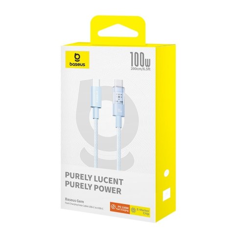 Kabel Baseus Gem Typ C-Typ C 100W 2m (niebieski) Kabel Baseus Gem Typ C-Typ C 100W 2m (niebieski)