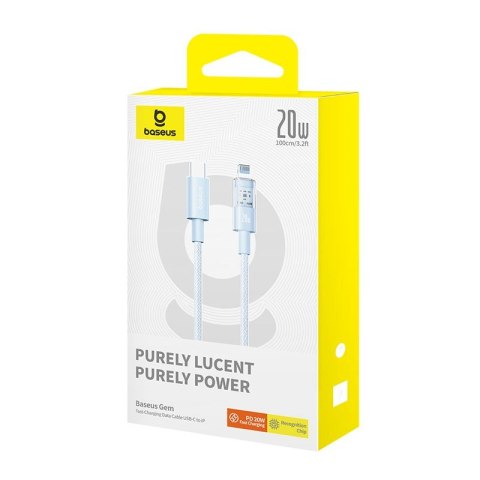 Kabel Baseus Gem USB C-IP 20W 1m (niebieski) Kabel Baseus Gem USB C-IP 20W 1m (niebieski)