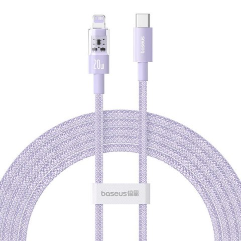 Kabel Baseus Gem USB C-IP 20W 2m (fioletowy) Kabel Baseus Gem USB C-IP 20W 2m (fioletowy)