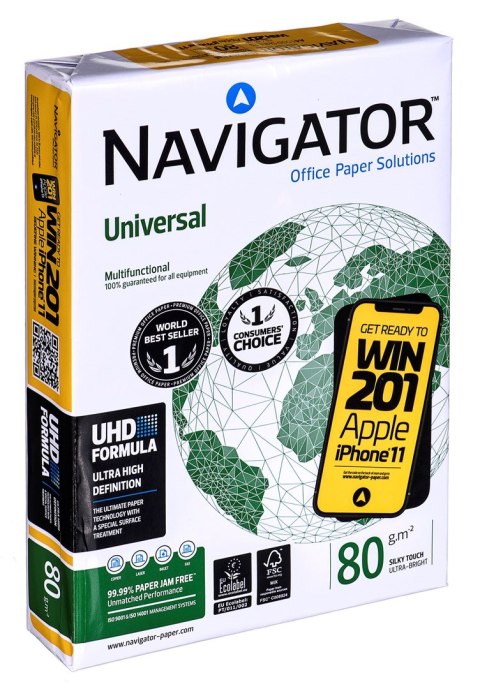 Papier xero ksero biurowy Universal Premium Navigator 8247A80 (A4; 80g/m2; 500 szt.arkuszy; papier biały) Papier xero ksero biurowy Universal Premium Navigator 8247A80 (A4; 80g/m2; 500 szt.arkuszy; papier biały)
