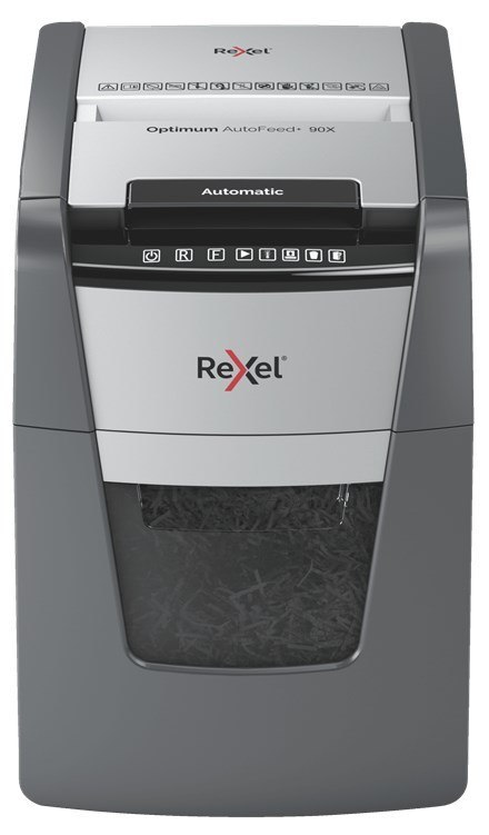 Rexel Niszczarka Optimum AutoFeed+ 90X, (P-4), 90 kartek, 34 l kosz Rexel Niszczarka Optimum AutoFeed+ 90X, (P-4), 90 kartek, 34 l kosz