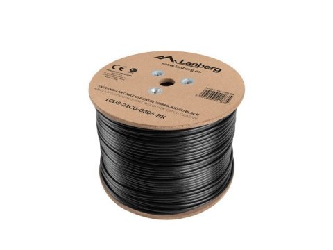Kabel sieciowy zewnętrzne Lanberg LCU5-21CU-0305-BK (UTP; 305m; kat. 5e; kolor czarny) Kabel sieciowy zewnętrzne Lanberg LCU5-21CU-0305-BK (UTP; 305m; kat. 5e; kolor czarny)