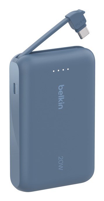 BELKIN POWERBANK 10 000 MAH, 20W, KABEL USB-C, BLUE BELKIN POWERBANK 10 000 MAH, 20W, KABEL USB-C, BLUE