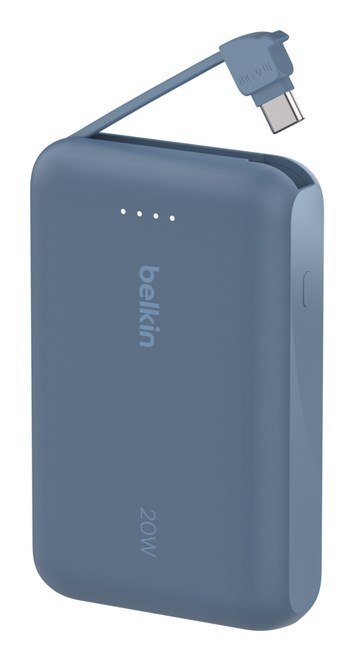 BELKIN POWERBANK 10 000 MAH, 20W, KABEL USB-C, BLUE BELKIN POWERBANK 10 000 MAH, 20W, KABEL USB-C, BLUE