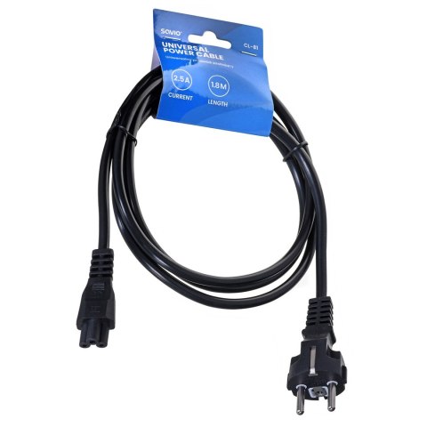 Kabel zasilający do notebooka SAVIO cl-81 (1,8m; kolor czarny) Kabel zasilający do notebooka SAVIO cl-81 (1,8m; kolor czarny)