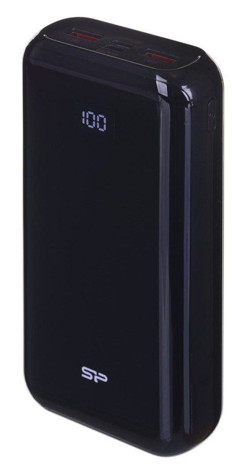 Powerbank Silicon Power QS28 20000mAh LCD QC3.0+PD 2x USB A, 1x mUSB + 1x USB C, czarny Powerbank Silicon Power QS28 20000mAh LCD QC3.0+PD 2x USB A, 1x mUSB + 1x USB C, czarny