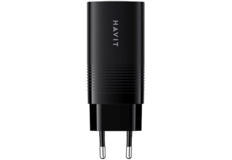 Ładowarka Havit UC20 EU USB-C+USB-C+USB-A (czarny) Ładowarka Havit UC20 EU USB-C+USB-C+USB-A (czarny)