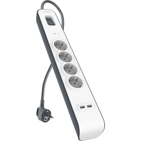 BELKIN LISTWA ZASIL. 525J, 4X SCHUKO, 2X USB-A, 2M BELKIN LISTWA ZASIL. 525J, 4X SCHUKO, 2X USB-A, 2M