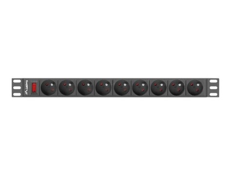 Listwa RACK Lanberg PDU-09E-0300-BK (7 x UTE; 16 A (3680 W); 3m; kolor czarny) Listwa RACK Lanberg PDU-09E-0300-BK (7 x UTE; 16 A (3680 W); 3m; kolor czarny)