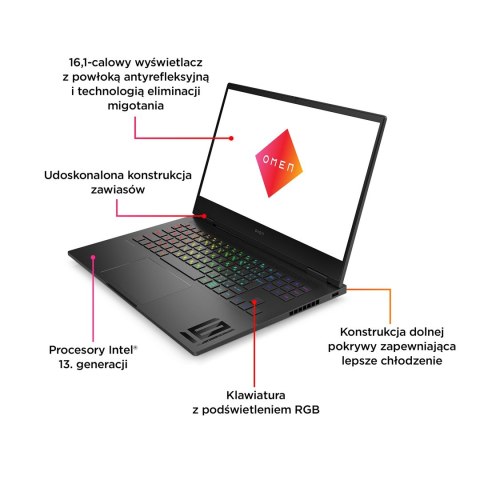 HP OMEN 16-wd0004nw i7-13620H 16,1"FHD 16GB SSD512 RTX 4060_8GB BLKB 70Wh Win11 2Y Shadow Black