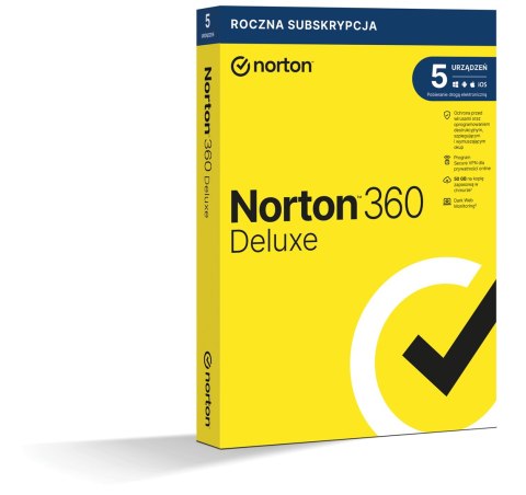 Norton 360 Deluxe 5D/12M ESD (NIE WYMAGA KARTY) Norton 360 Deluxe 5D/12M ESD (NIE WYMAGA KARTY)