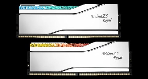 G.SKILL TRIDENT Z5 ROYAL RGB DDR5 2X32GB 6000MHZ CL28 SILVER F5-6000J2836G32GX2-TR5S G.SKILL TRIDENT Z5 ROYAL RGB DDR5 2X32GB 6000MHZ CL28 SILVER F5-6000J2836G32GX2-TR5S