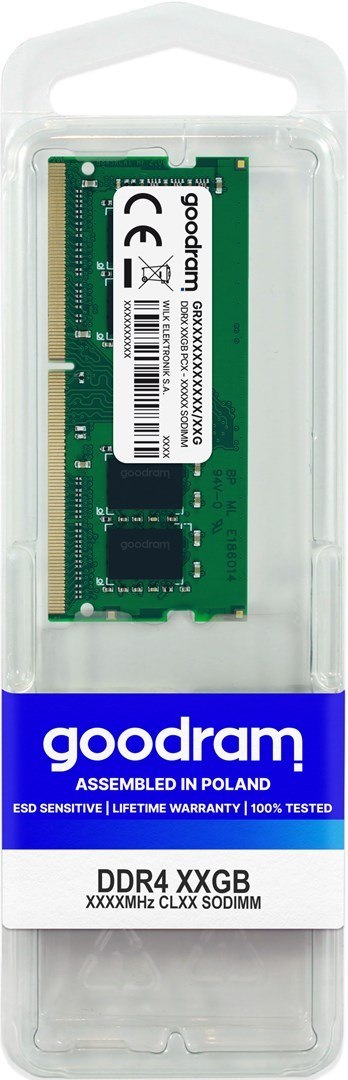 GOODRAM SO-DIMM DDR4 16GB 3200MHz CL22 GOODRAM SO-DIMM DDR4 16GB 3200MHz CL22