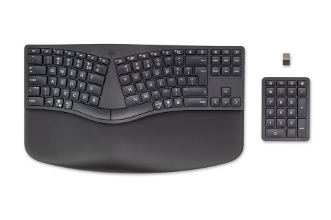 Klawiatura HP 960 Ergonomic Wireless Keyboard bezprzewodowa czarna 37E755AA Klawiatura HP 960 Ergonomic Wireless Keyboard bezprzewodowa czarna 37E755AA