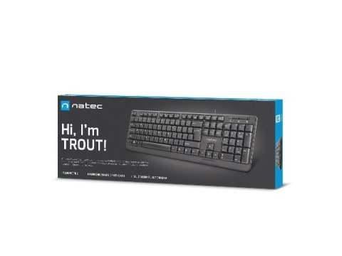 Klawiatura membranowa NATEC Trout US NKL-0967 (USB 2.0; (EN); kolor czarny) Klawiatura membranowa NATEC Trout US NKL-0967 (USB 2.0; (EN); kolor czarny)