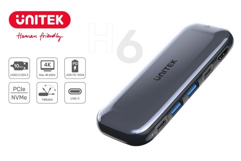 UNITEK HUB USB-C STORAGE M.2, HDMI, USB-C PD 100W, UNITEK HUB USB-C STORAGE M.2, HDMI, USB-C PD 100W,