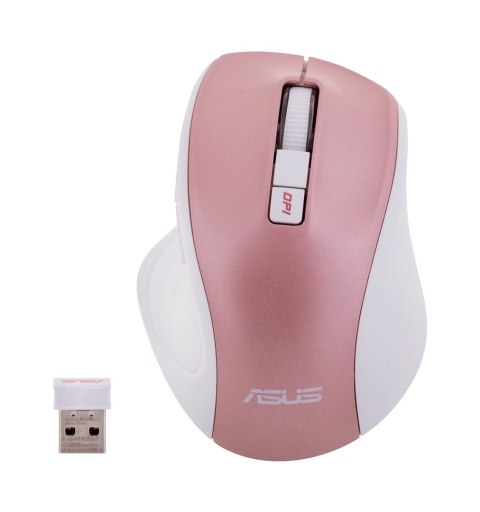 Mysz Asus Silent Wireless Mouse Rose Gold MW202 bezprzewodowa różowo-złota