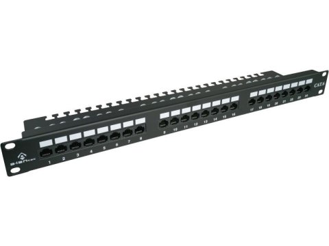 ALANTEC Patch panel UTP kat.6, 24 porty LSA z półką 1U ALANTEC Patch panel UTP kat.6, 24 porty LSA z półką 1U