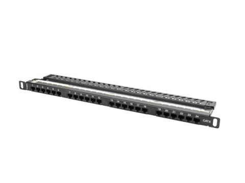 Patch panel Lanberg PPU6-0024-B (0.5U; kat. 6; 24xRJ-45) Patch panel Lanberg PPU6-0024-B (0.5U; kat. 6; 24xRJ-45)