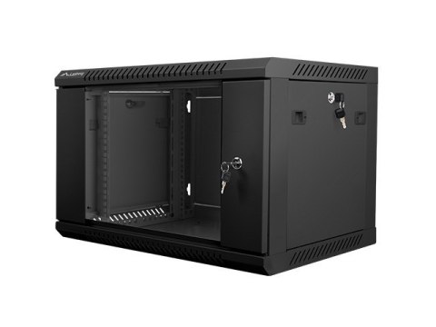 Szafa jednosekcyjna, zamykana na zamek Lanberg WF01-6406-10B (6U; 368mm / 600mm / 450 mm; wisząca; Szklane; 19''; kolor czarny) Szafa jednosekcyjna, zamykana na zamek Lanberg WF01-6406-10B (6U; 368mm / 600mm / 450 mm; wisząca; Szklane; 19''; kolor czarny)