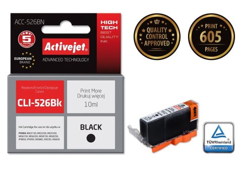 Activejet ACC-526CN Tusz (zamiennik Canon CLI-526C; Supreme; 10 ml; niebieski) Activejet ACC-526CN Tusz (zamiennik Canon CLI-526C; Supreme; 10 ml; niebieski)