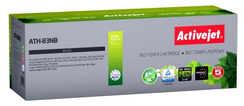 BIO Activejet ATH-83NB Toner (zamiennik HP 83A CF283A, Canon CRG-737; Supreme; 1500 stron; czarny). ECO Toner. Proszek w tonerze BIO Activejet ATH-83NB Toner (zamiennik HP 83A CF283A, Canon CRG-737; Supreme; 1500 stron; czarny). ECO Toner. Proszek w tonerze