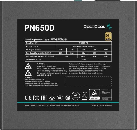 Zasilacz Deepcool PN650D 650w Gold Direct Zasilacz Deepcool PN650D 650w Gold Direct