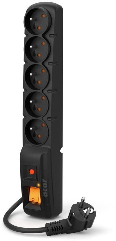 Listwa zasilająca Acar F5 PRO (1,5m ; czarny) Listwa zasilająca Acar F5 PRO (1,5m ; czarny)