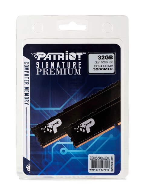 Patriot Premium Black DDR4 2x16GB 3200MHz Patriot Premium Black DDR4 2x16GB 3200MHz