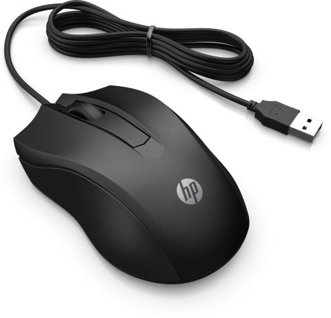 Mysz HP Wired Mouse 100 przewodowa czarna 6VY96AA Mysz HP Wired Mouse 100 przewodowa czarna 6VY96AA