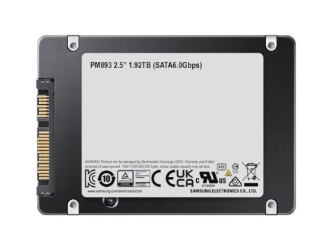 Dysk SSD Samsung PM893 1.92TB SATA 2.5" MZ7L31T9HBLT-00A07 (DWPD 1) Dysk SSD Samsung PM893 1.92TB SATA 2.5" MZ7L31T9HBLT-00A07 (DWPD 1)