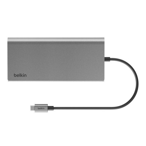 BELKIN HUB USB-C 8W1, 10 GBPS, 2X HDMI 4K SZARY BELKIN HUB USB-C 8W1, 10 GBPS, 2X HDMI 4K SZARY