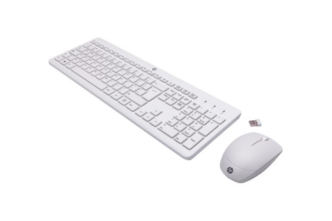 Zestaw klawiatura + mysz HP 230 Wireless Mouse and Keyboard Combo bezprzewodowe białe 3L1F0AA Zestaw klawiatura + mysz HP 230 Wireless Mouse and Keyboard Combo bezprzewodowe białe 3L1F0AA