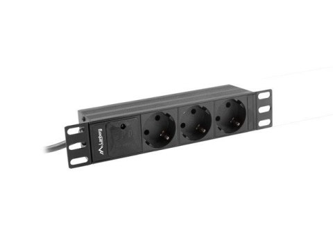 Listwa RACK Lanberg PDU-03F-0200-BK (3 x Shuko; 16 A (3680 W); kolor czarny) Listwa RACK Lanberg PDU-03F-0200-BK (3 x Shuko; 16 A (3680 W); kolor czarny)