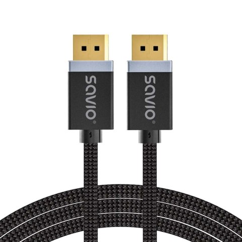 SAVIO KABEL DISPLAYPORT M - DISPLAYPORT M, V1.4, 3M, CZARNY, CL-176 SAVIO KABEL DISPLAYPORT M - DISPLAYPORT M, V1.4, 3M, CZARNY, CL-176