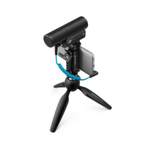 Sennheiser MKE 400 MOBILE KIT - Mikrofon pojemnościowy, superkardioidalny, wyposażony w filtr dolnoprzepustowy ze statywem Manfr Sennheiser MKE 400 MOBILE KIT - Mikrofon pojemnościowy, superkardioidalny, wyposażony w filtr dolnoprzepustowy ze statywem Manfr