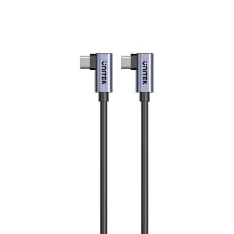 UNITEK KABEL USB-C KĄTOWY 90°/90° PD 100W M/M 1M UNITEK KABEL USB-C KĄTOWY 90°/90° PD 100W M/M 1M