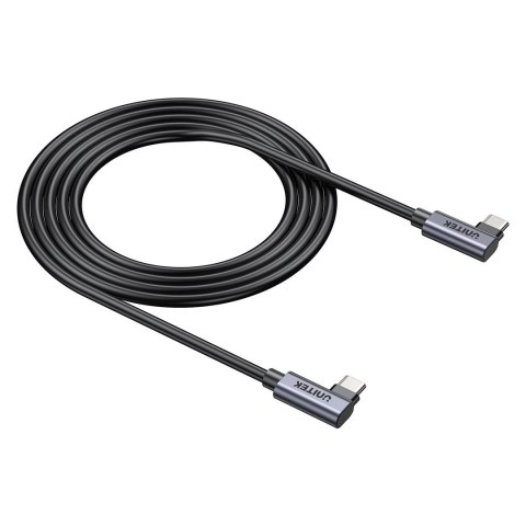 UNITEK KABEL USB-C KĄTOWY 90°/90° PD 100W M/M 1M UNITEK KABEL USB-C KĄTOWY 90°/90° PD 100W M/M 1M
