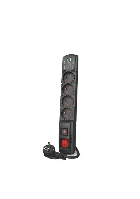 Listwa przeciwprzepięciowa Acar F4 USB A+C (szybka ładowarka) 5m ; czarny Listwa przeciwprzepięciowa Acar F4 USB A+C (szybka ładowarka) 5m ; czarny