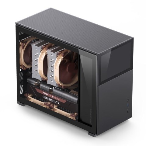 Obudowa Jonsbo D31 Screen Micro-ATX, Szkło Hartowane - czarna