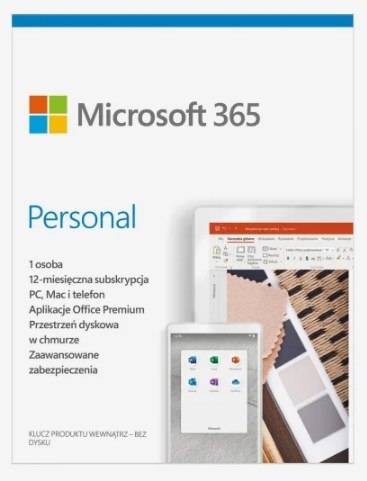 Microsoft 365 Personal PL (1 osoba.; 5 urządzeń ; 12 miesięcy; wersja fizyczna; Polska) (EP2-32454) Microsoft 365 Personal PL (1 osoba.; 5 urządzeń ; 12 miesięcy; wersja fizyczna; Polska) (EP2-32454)