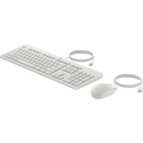 Klawiatura + mysz HP 225 Wired Mouse and Keyboard Combo White 86J24AA Klawiatura + mysz HP 225 Wired Mouse and Keyboard Combo White 86J24AA