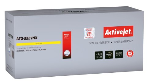 Activejet ATO-332YNX Toner (zamiennik OKI 46508709; Supreme; 3500 stron; żółty) Activejet ATO-332YNX Toner (zamiennik OKI 46508709; Supreme; 3500 stron; żółty)