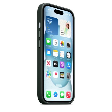 Apple iPhone 15 Feingewebe Case mit MagSafe Immergrün Apple iPhone 15 Feingewebe Case mit MagSafe Immergrün