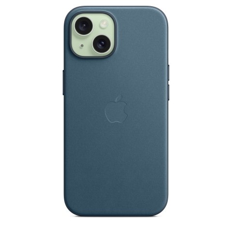 Etui Apple iPhone 15 Feingewebe Case mit MagSafe Pazifikblau
