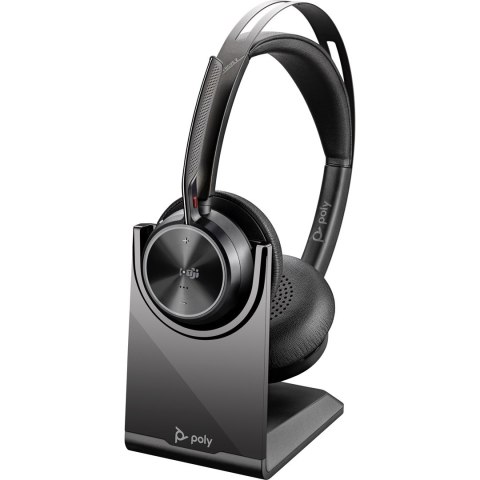 POLY Zestaw słuchawkowy Voyager Focus 2 z certyfikatem Microsoft Teams USB-C-C + przejściówka USB-C/A + podstawka ładująca POLY Zestaw słuchawkowy Voyager Focus 2 z certyfikatem Microsoft Teams USB-C-C + przejściówka USB-C/A + podstawka ładująca