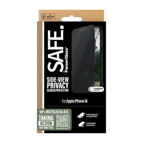 PanzerGlass SAFE by PG Priv Scrn iPhone 16 6.1 UWF Przezroczysta ochrona ekranu Apple 1 szt. PanzerGlass SAFE by PG Priv Scrn iPhone 16 6.1 UWF Przezroczysta ochrona ekranu Apple 1 szt.