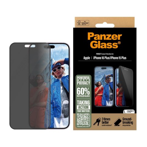 PanzerGlass Szkło Prywatności na iPhone 16 6.7 Inch UWF PanzerGlass Szkło Prywatności na iPhone 16 6.7 Inch UWF
