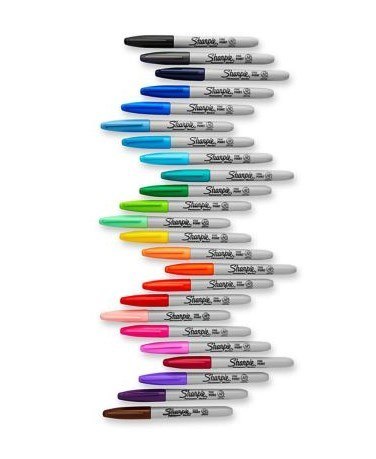 Sharpie Fine marker 18 szt. Końcówka cienka Wielobarwny Sharpie Fine marker 18 szt. Końcówka cienka Wielobarwny