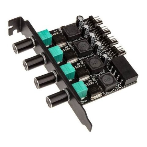 Lamptron CP436 regulator prędkości wentylatora 4 kan. Czarny, Zielony Lamptron CP436 regulator prędkości wentylatora 4 kan. Czarny, Zielony
